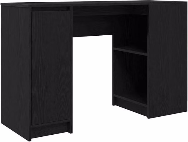Berkfield Home Modern Secretary Desk in Black Oak, W/D/H: 120 x 42 x 76 cm