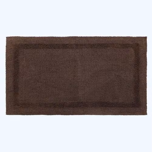 Homescapes Luxury Reversible Cotton Bath Mat, Brown, W/D/H: 80 x 50 x 1 cm – 4