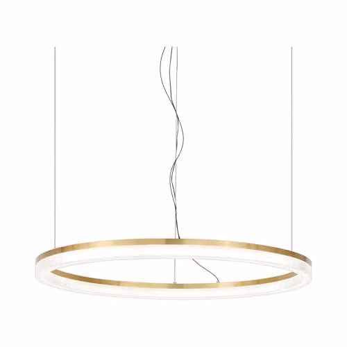 Ideal Lux Crown Integrated LED Pendant Ceiling Light in Brass with 3000Lm Warm White Light