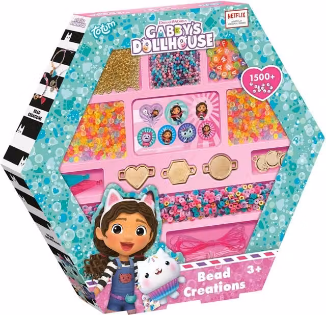 Totum Gabby's Dollhouse Bead Creations Set in Pink and Multicolour
