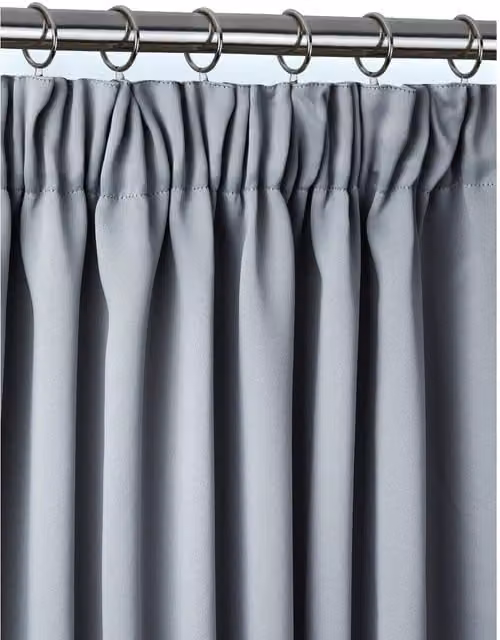 Emma Barclay Grey Thermal Blackout Eyelet Fabric Panel Curtain, Width: 168 cm