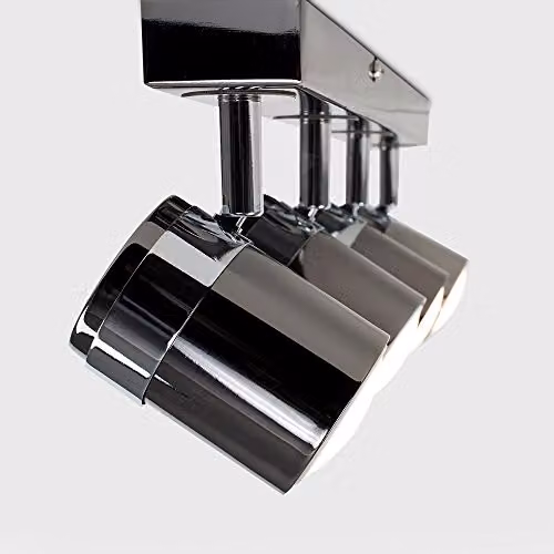 ValueLights Rosie 4 Way Adjustable Ceiling Bar Spotlight in Black and Chrome Metal – 2