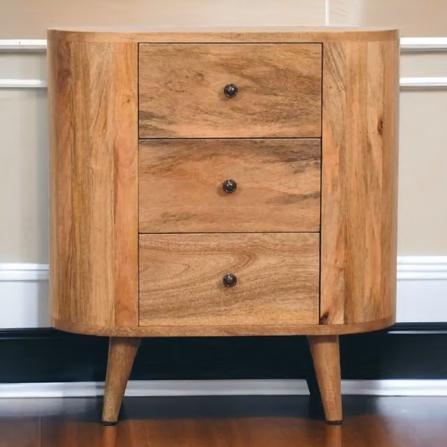 Artisan Furniture Mango Wood Scandinavian Style Brown Cabinet