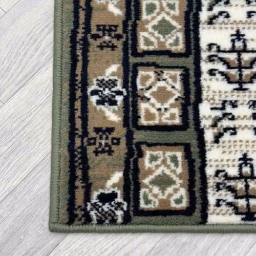 runrug Mayan Ethnic Hallway Runner Rug, Green, W: 60 cm, L: 420 cm – 4
