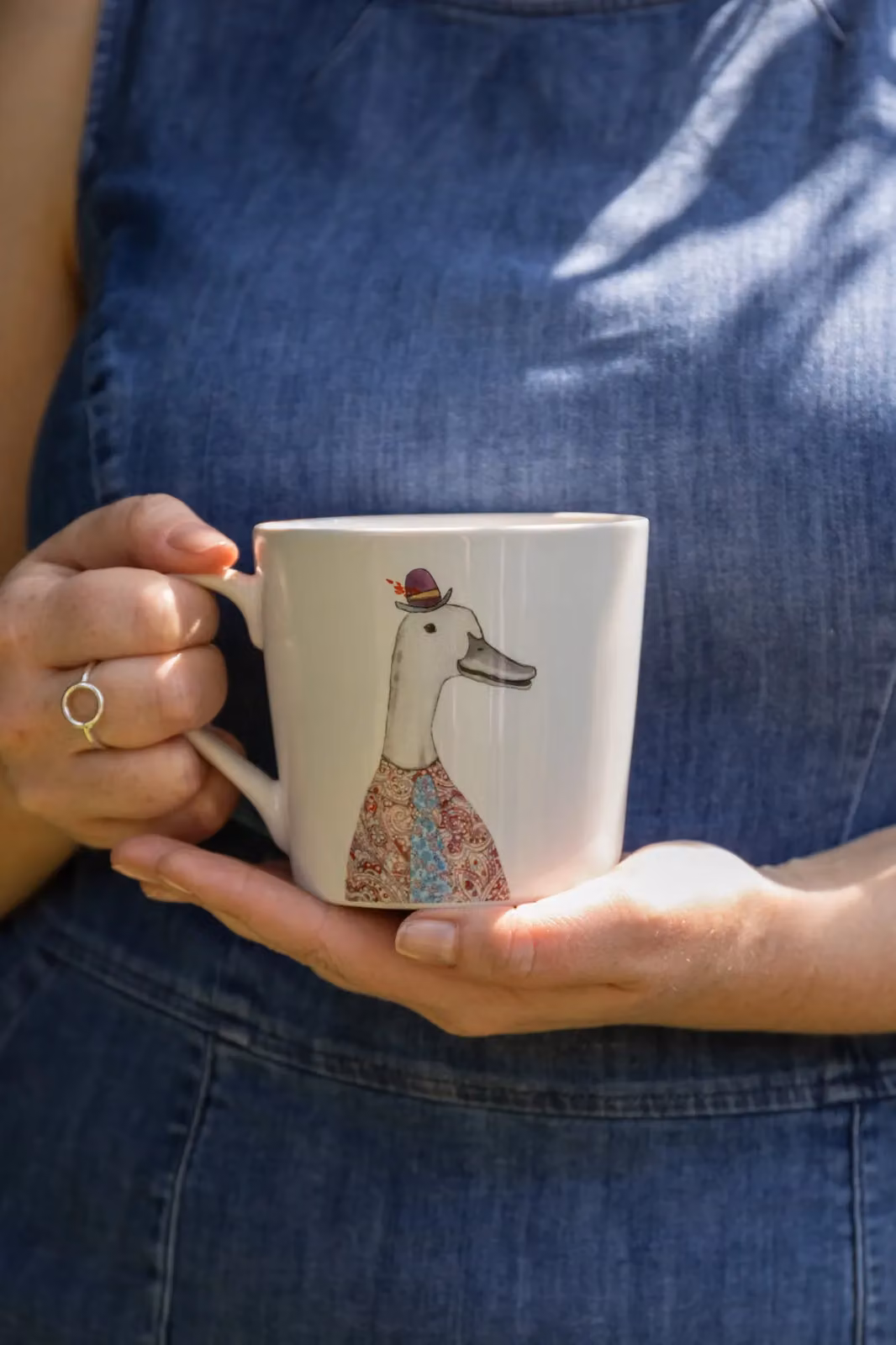 Mikasa Tipperleyhill Bone China Mug, Duck Design, White and Multicolour, 380 ml – 2