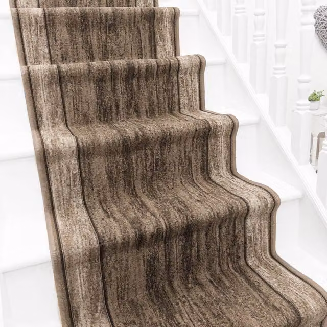 runrug Rama Stair Runner Carpet, Dark Brown, W: 100 cm x L: 450 cm – 1