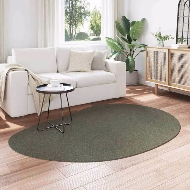 Berkfield Home Modern Non-Slip Polyester Area Rug in Forest Green, W: 140 cm, L: 200 cm