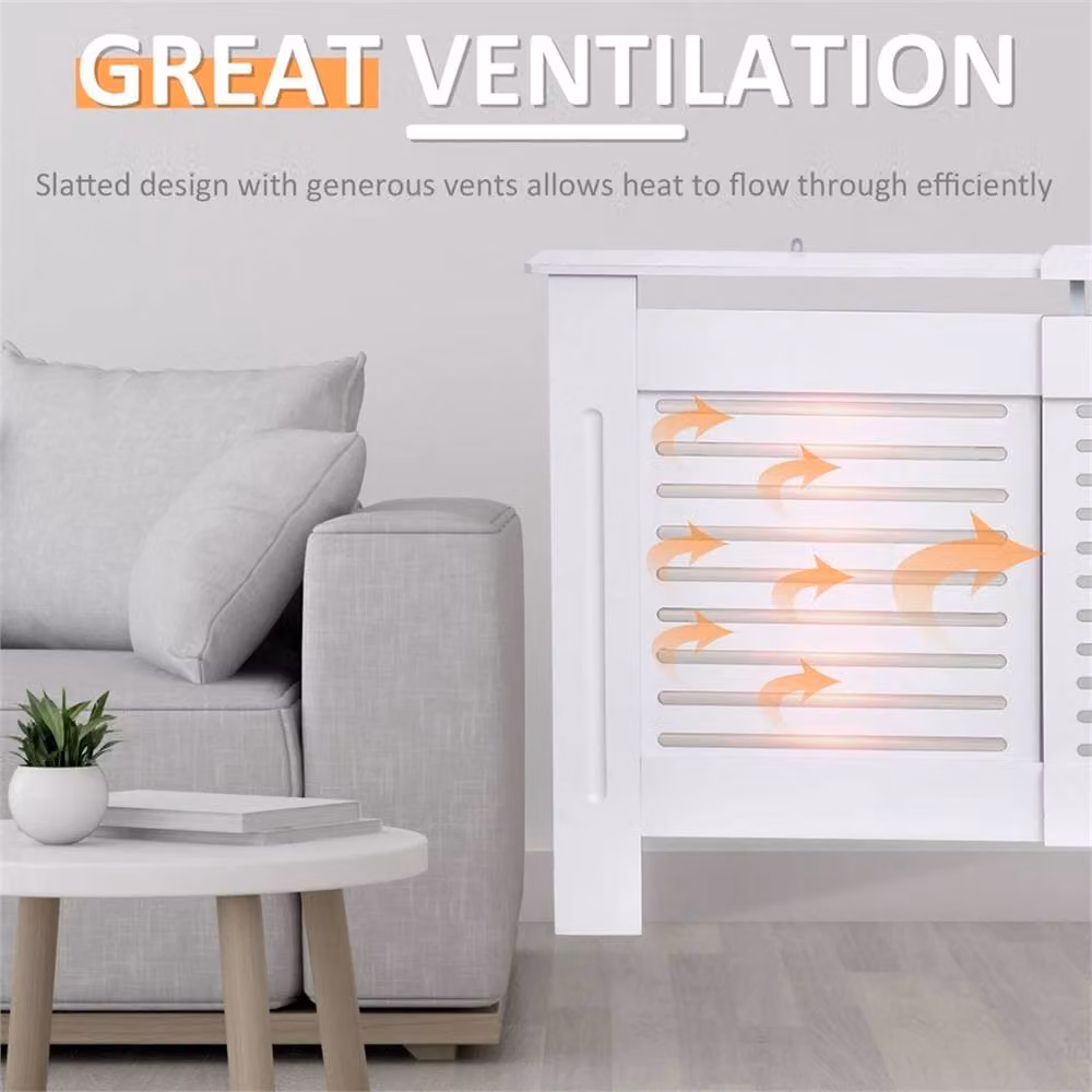 EONLION Extendable Radiator Cover Cabinet Shelving in White – 3