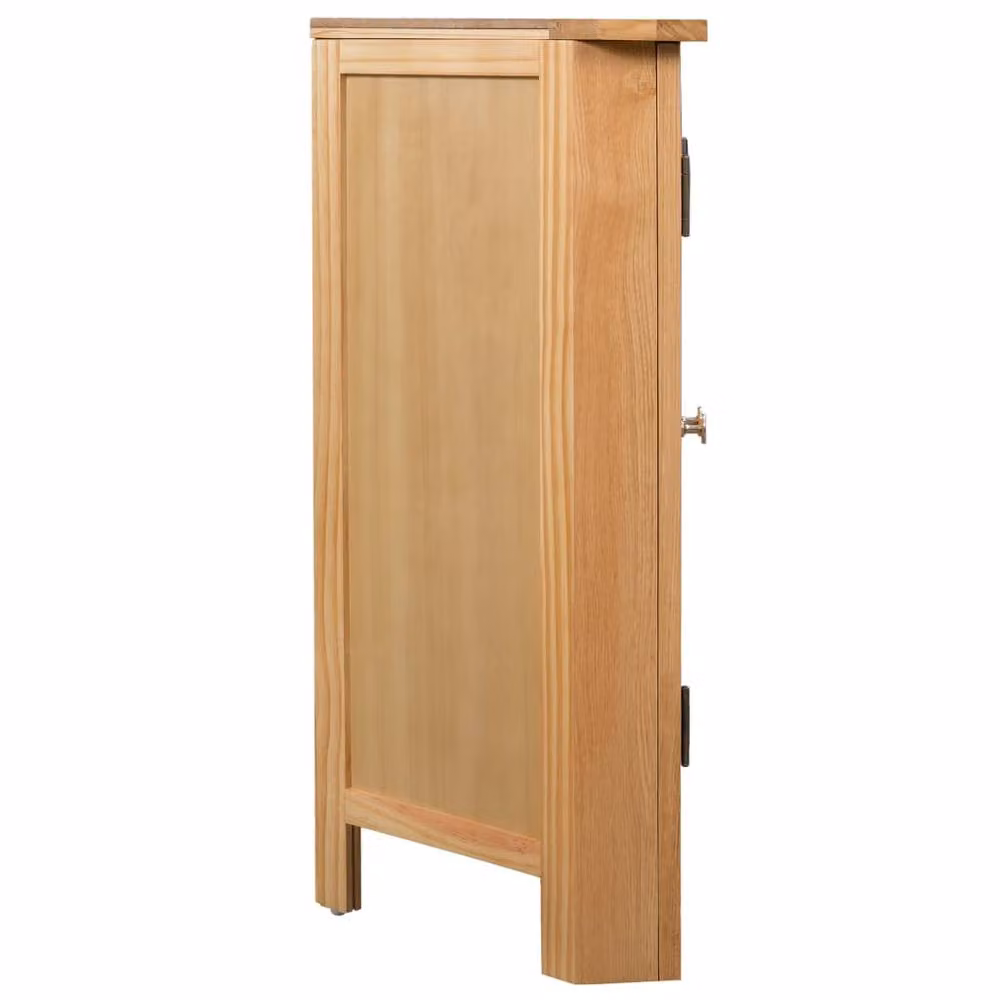 Berkfield Home Corner Cabinet in Brown Solid Oak Wood W/D/H: 80 x 33.5 x 78 cm – 2