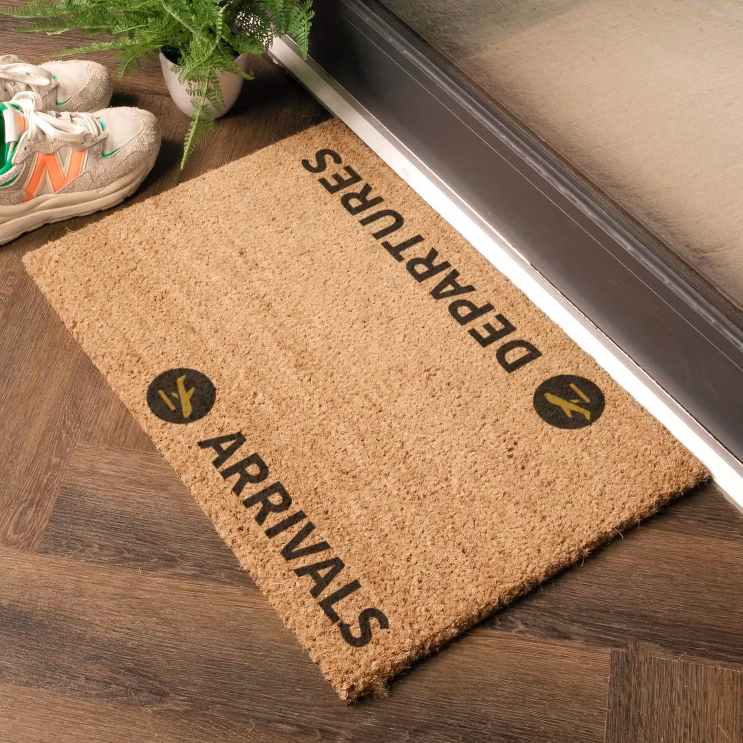 Artsy Mats Arrivals & Departures Doormat in Brown, W/D/H: 60 x 40 cm – 2