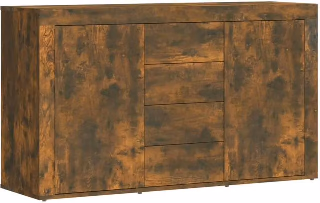Berkfield Home Smoked Oak Sideboard in Brown, W/D/H: 120 x 36 x 69 cm – 1
