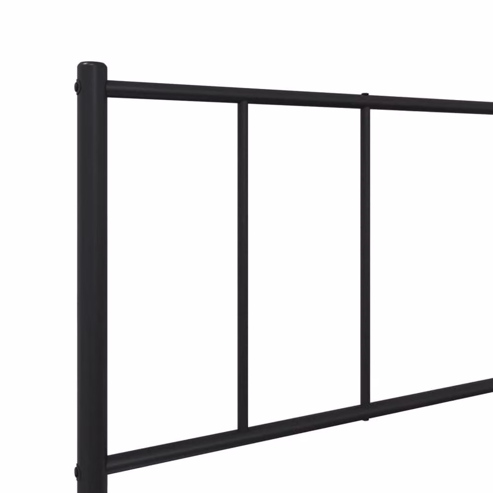 Berkfield Home Metal Bed Frame with Headboard in Black, W/D/H: 90 x 200 x 107 cm – 3