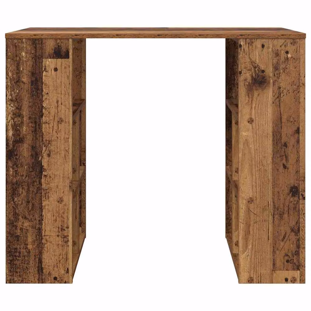 Berkfield Home Rustic Reclaimed Wood Corner Desk in Brown – 4