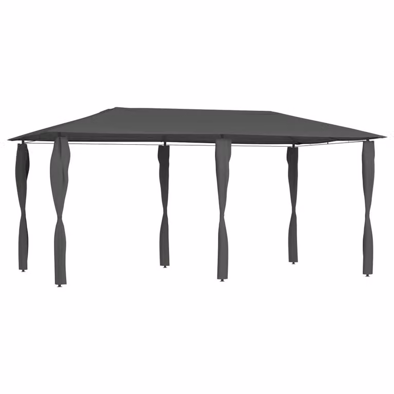 Berkfield Home Gazebo with Post Covers in Anthracite, W: 600 cm, D: 300 cm, H: 260 cm