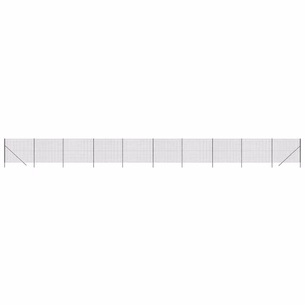 Berkfield Home Durable PVC-Coated Galvanised Steel Wire Mesh Fence in Anthracite Black, 2 m x 25 m – 2