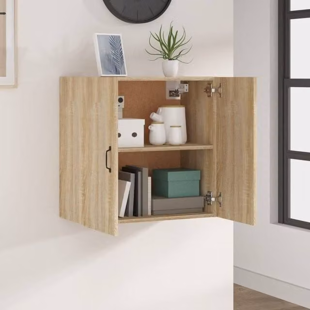 Berkfield Home Sonoma Oak Wall Cabinet in Light Brown, W/D/H: 60 x 31 x 60 cm – 1