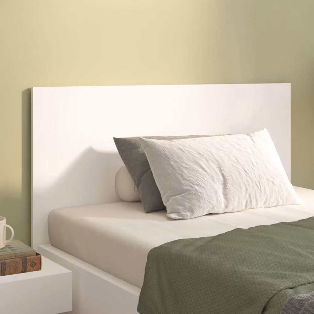 Berkfield Home Classic Bed Headboard in White, W/D/H: 120 x 1.5 x 80 cm