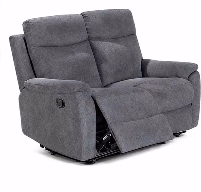 Furnishings For Less UK Vancouver 2 Seater Manual Reclining Sofa in Grey Fabric – 1