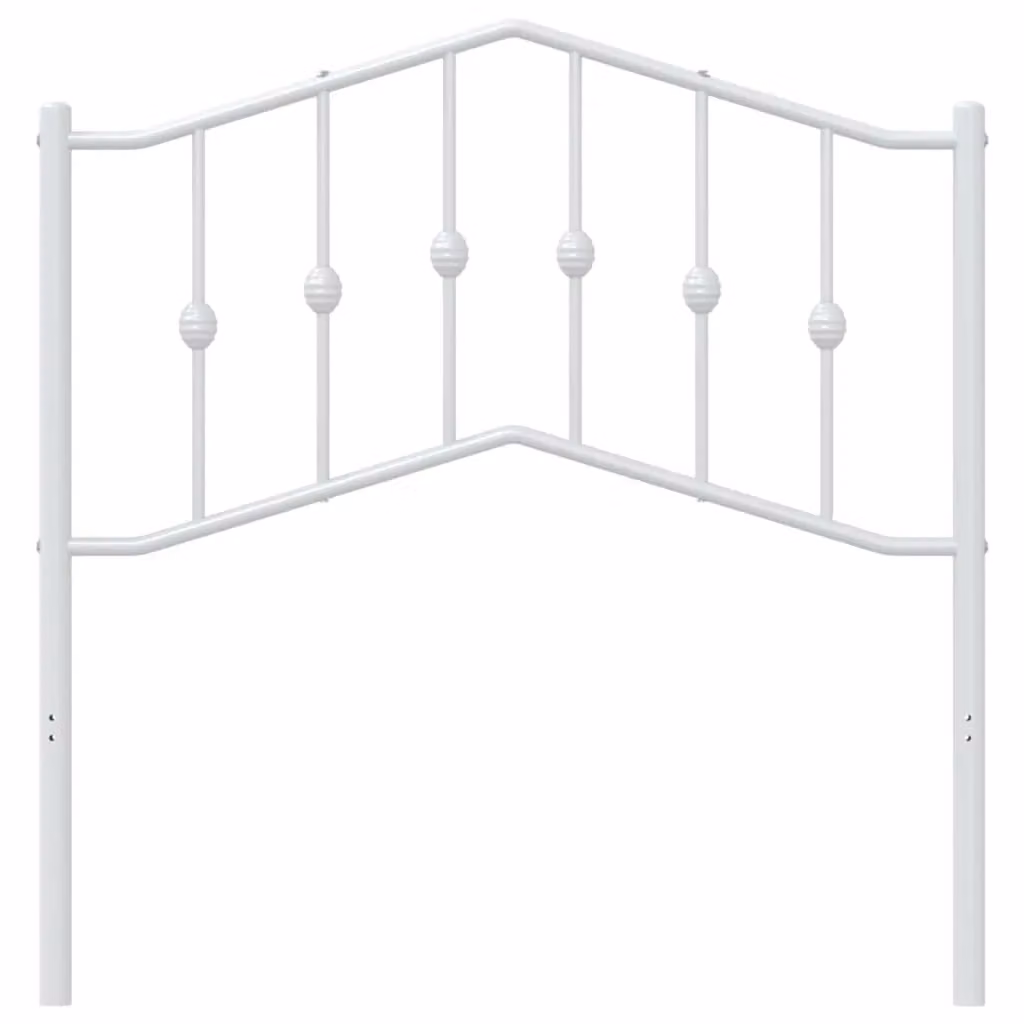 Berkfield Home Classic Metal Headboard in Black and White, Width: 90 cm