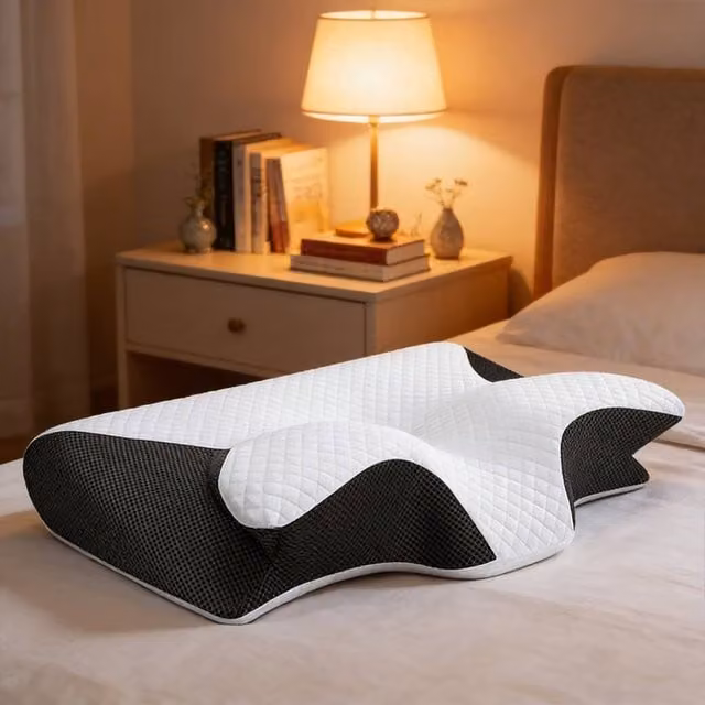 Ventryn Ergonomic Memory Foam Cervical Pillow in White – 1