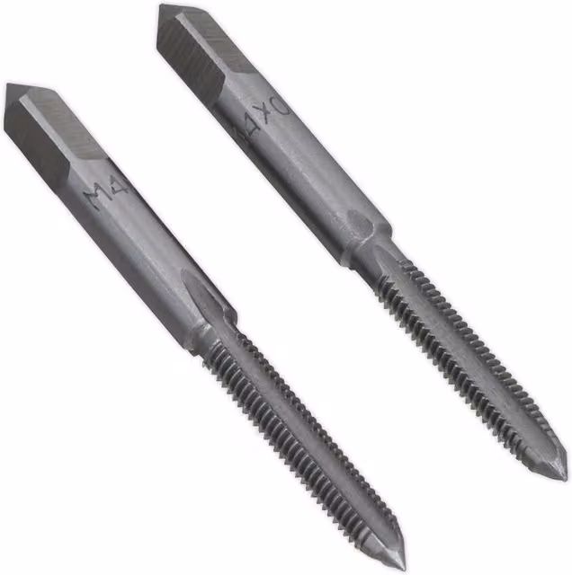 Loops 2 Pack M4 x 0.7mm Taper and Plug Tap Set in Silver Steel