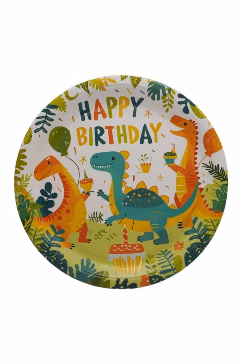 KDMD Dino Birthday Party Multicolour Paper Dinner Plates, 4 Pack – 2