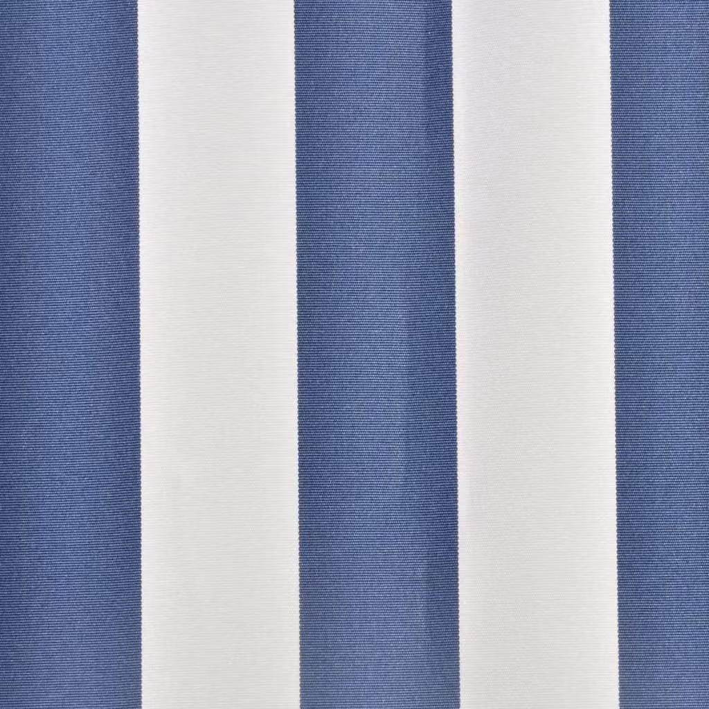 Berkfield Home Blue and White Polyester Awning Sunshade Canvas W: 4 m, D: 3 m – 2