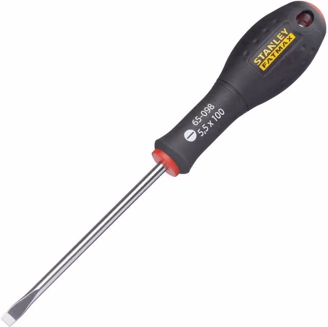 Stanley Fatmax Flared Slotted Screwdriver in Multicolour Chrome Vanadium Steel