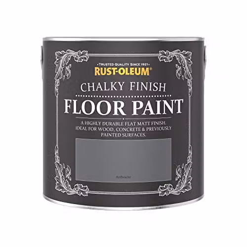 Rust-Oleum Scratch-Proof Floor Paint in Matt Anthracite Grey, 2.5L – 3