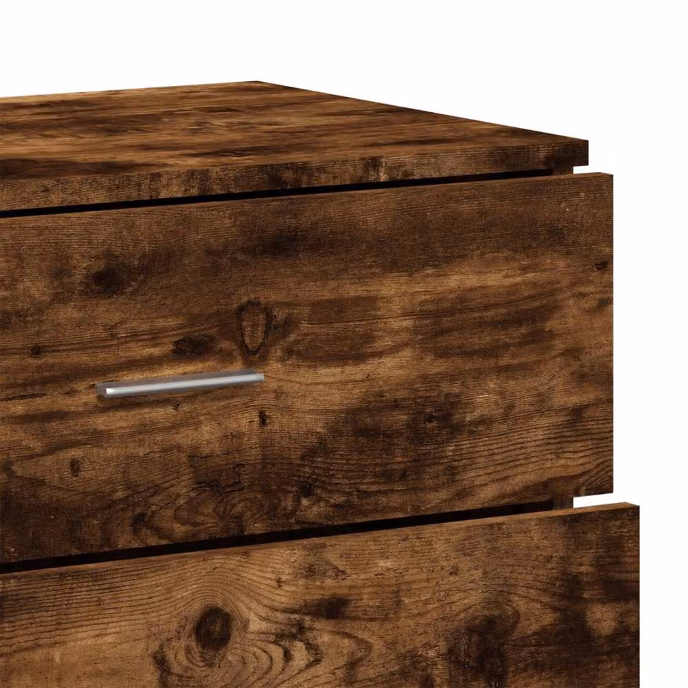 Berkfield Home Smoked Oak Sideboard in Brown, W/D/H: 60 x 39 x 80 cm – 6