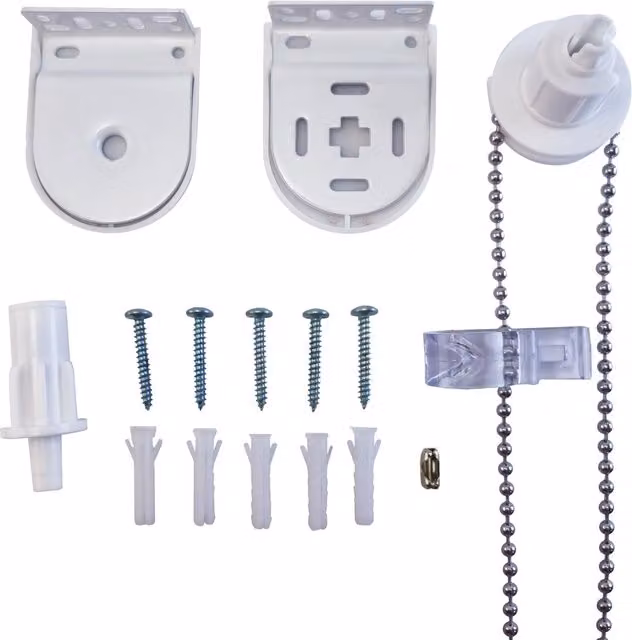 Furnished All Metal 25mm Roller Blind Repair Kit in White