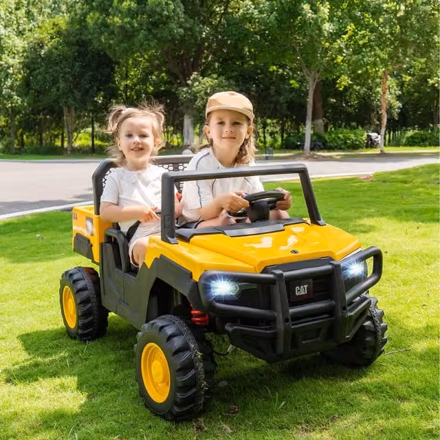 Costway 2-Seater Kids Electric Ride On Car, Yellow