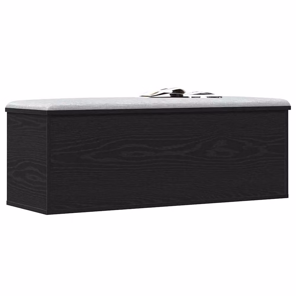 Berkfield Home Black Oak Storage Box, W/D/H: 102 x 35 x 35 cm – 3