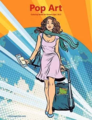 Pop Art Coloring Book for Grown-Ups 1 & 2 by Createspace, Multicolour