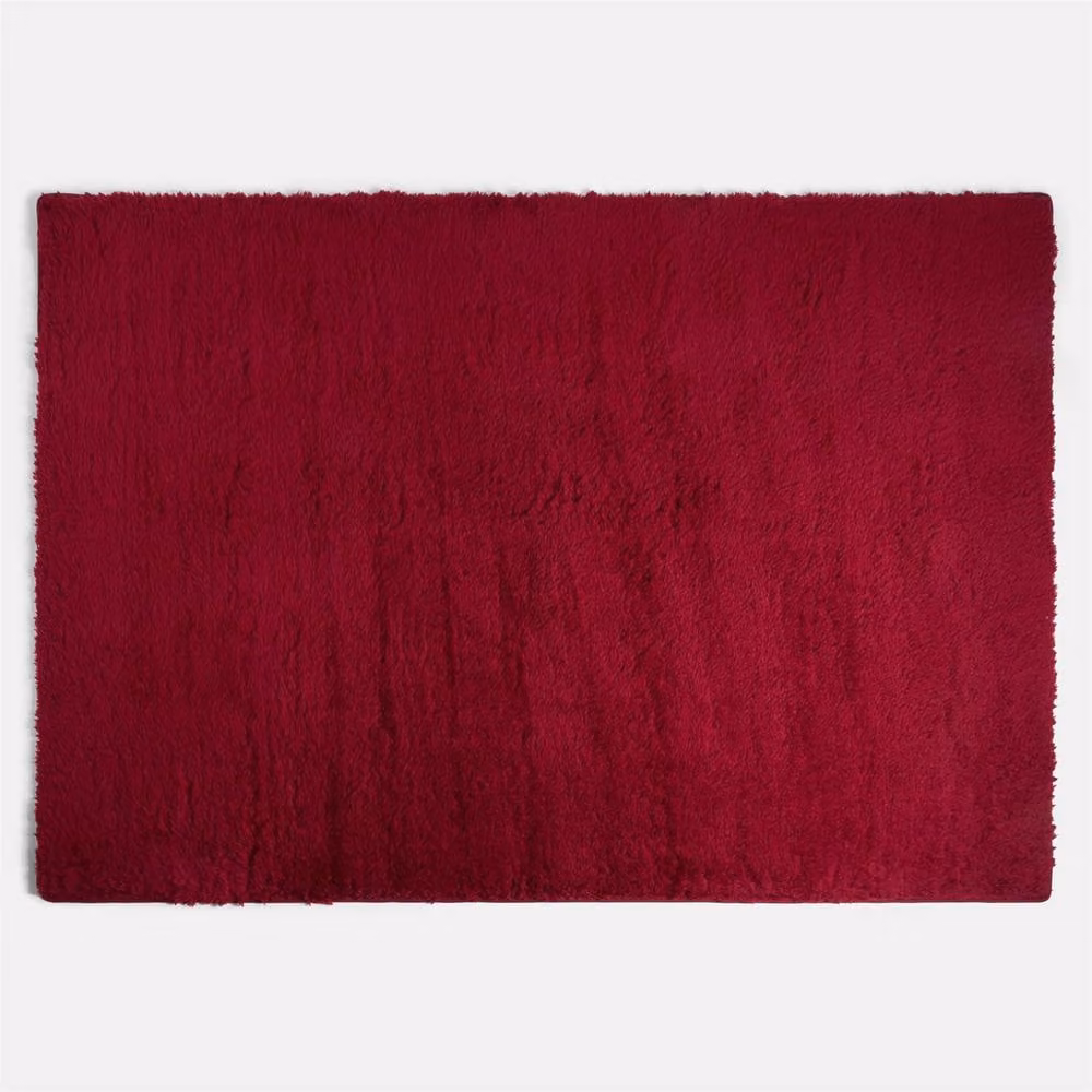 OHS Fluffy Teddy Rug Non Slip Soft Area Mat in Red, W: 120 cm, L: 170 cm – 3