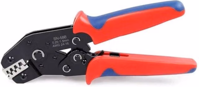 VOGREX Ratchet Crimping Plier Tool for Terminal Kits in Red