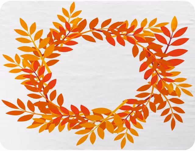 Benjamin Tate Design Orange and Red Autumn Leaves Fleece Blanket, W/D/H: 120 x 150 cm – 2