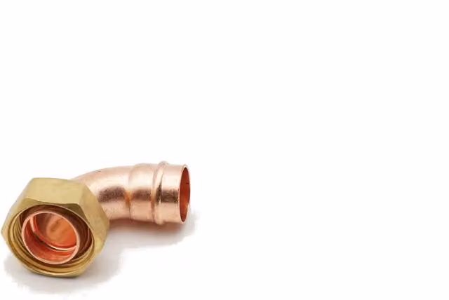 PrimaPlus Copper Bent Cylinder Union Fitting 22mm x 1" Brown