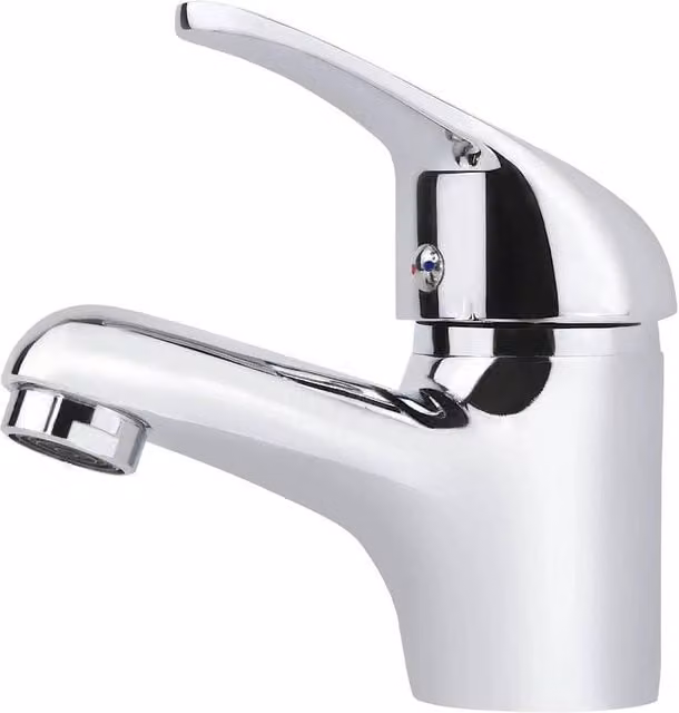 PAWNORA Chrome Brass Cloakroom Basin Mixer Tap in Silver – 1
