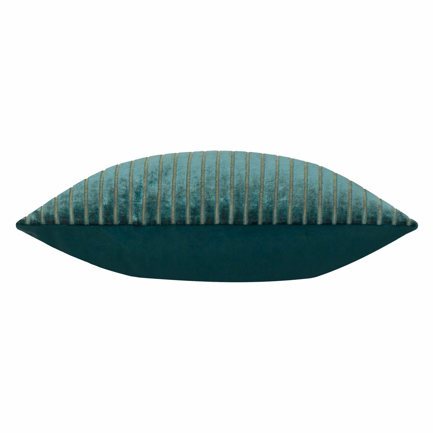 Paoletti Savoy Stripe Velvet Cushion in Petrol Blue, W/D/H: 50 x 50 x 50 cm – 3