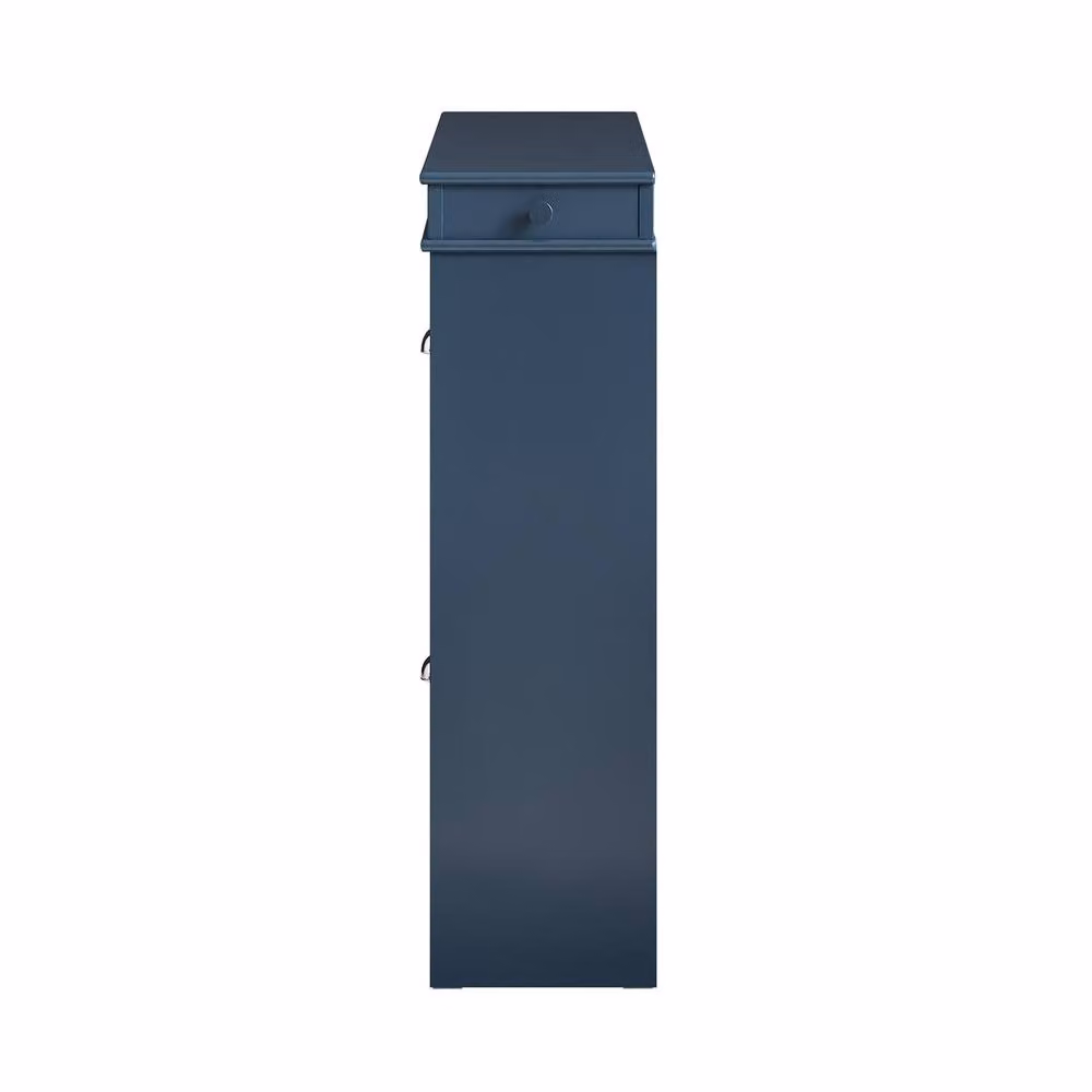 SoBuy Slim Modern Shoe Cabinet with Tilting Compartments in Matt Blue – 3