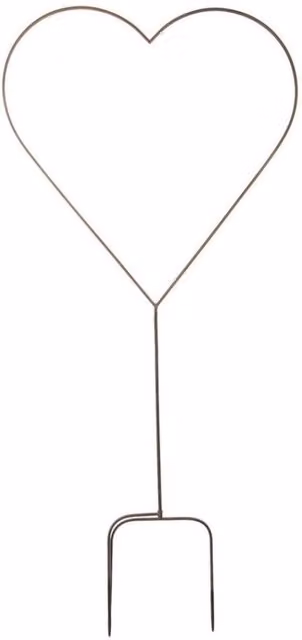 KDMD Medium Gold Metal Heart Garden Stake Sculpture