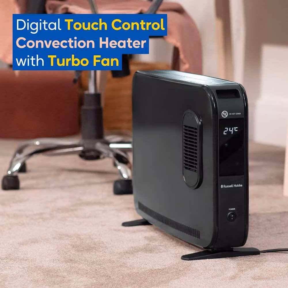 Russell Hobbs RHCVHTF2004 Digital Convector Heater 2000W with Turbo Fan, Black – 3