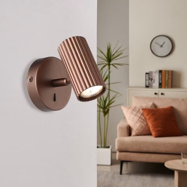 Eglo Portillo Modern Aluminium and Metal Wall Spotlight in Bronze