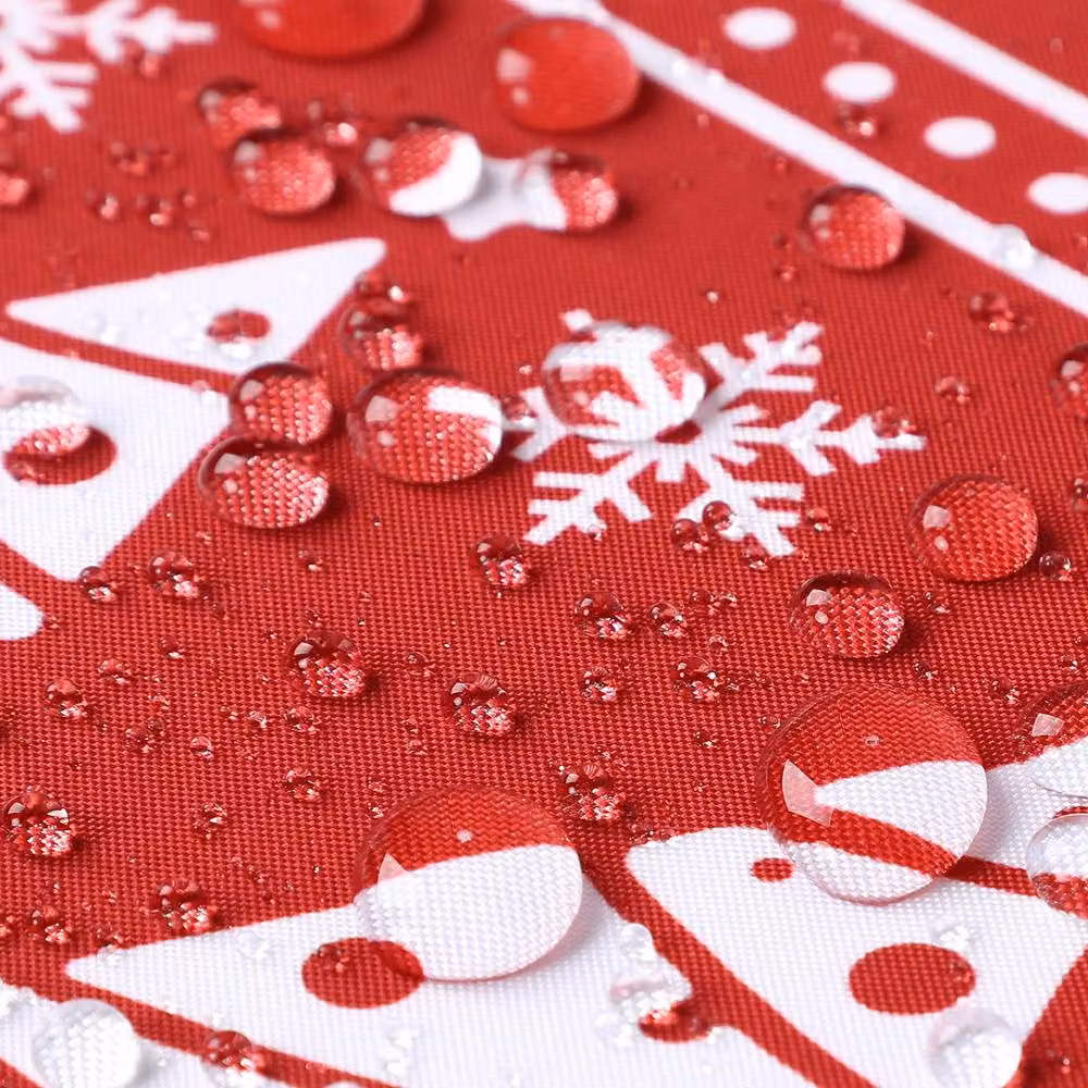 London Boutique Festive Christmas Waterproof Red and White Polyester Shower Curtain, W: 183 cm, H: 183 cm – 5