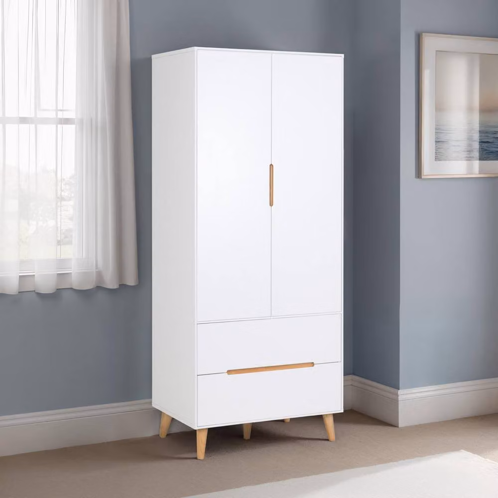 Cheshire Premium Elara Combination Wardrobe in White with Internal Drawers and Hinged Doors – 2