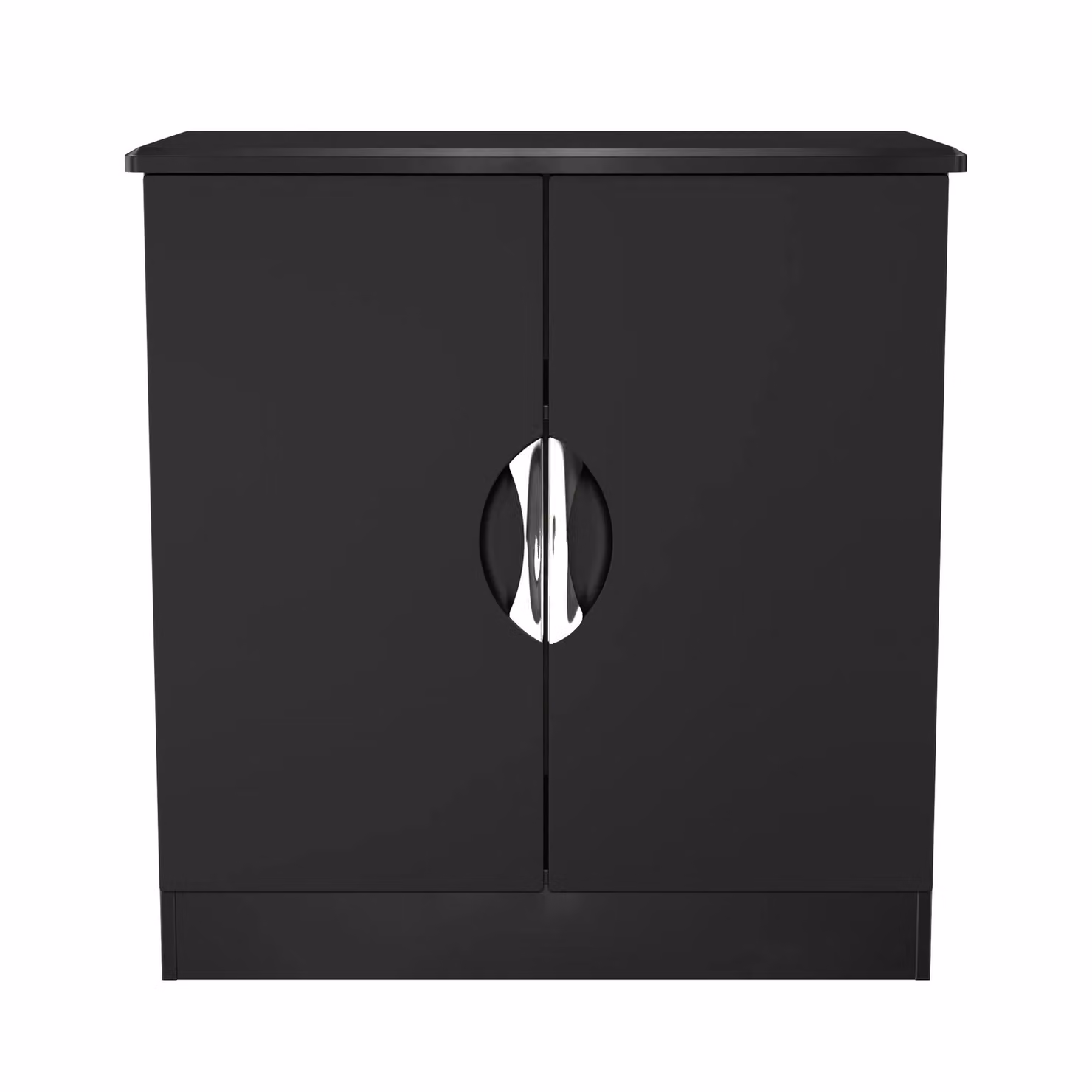 Ready Assembled 2 U Holborn 2 Door Black Matt Modern Freestanding Cabinet with Internal Shelves – 2