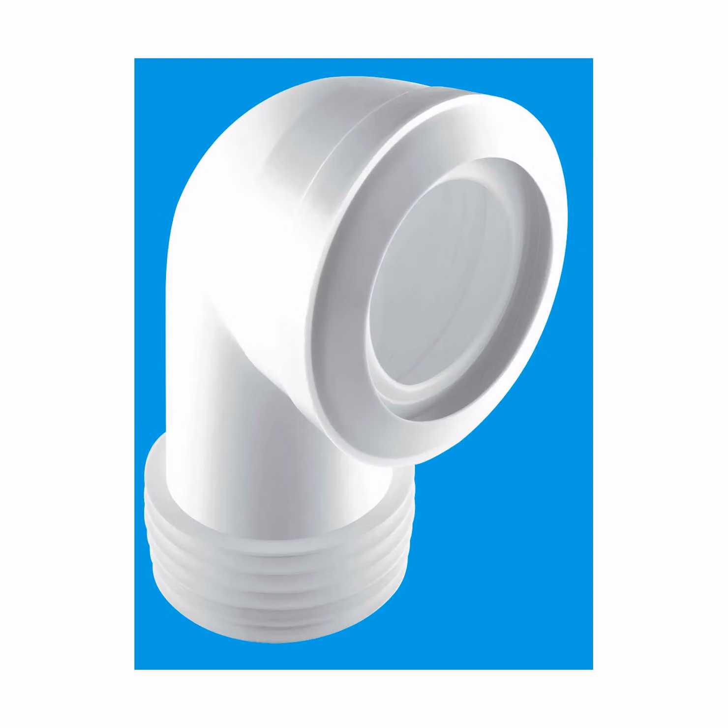 McAlpine MACFIT White 90 Degree Bend WC Connector with 97-107mm Inlet and 110mm Outlet – 2