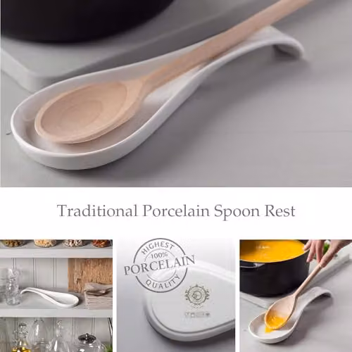 Wm Bartleet & Sons Traditional Porcelain Spoon Rest, White – 2