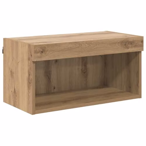 vidaXL 6-Piece Modern TV Wall Unit with Integrated LED Lighting in Artisan Oak Brown – 5